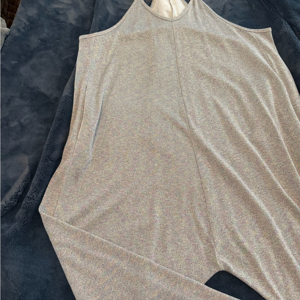 Free People Shimmering Opalescent Onesie hot shot style romper overalls NWOT XS